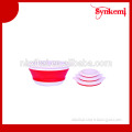 Portable food grade folding bowl with lid